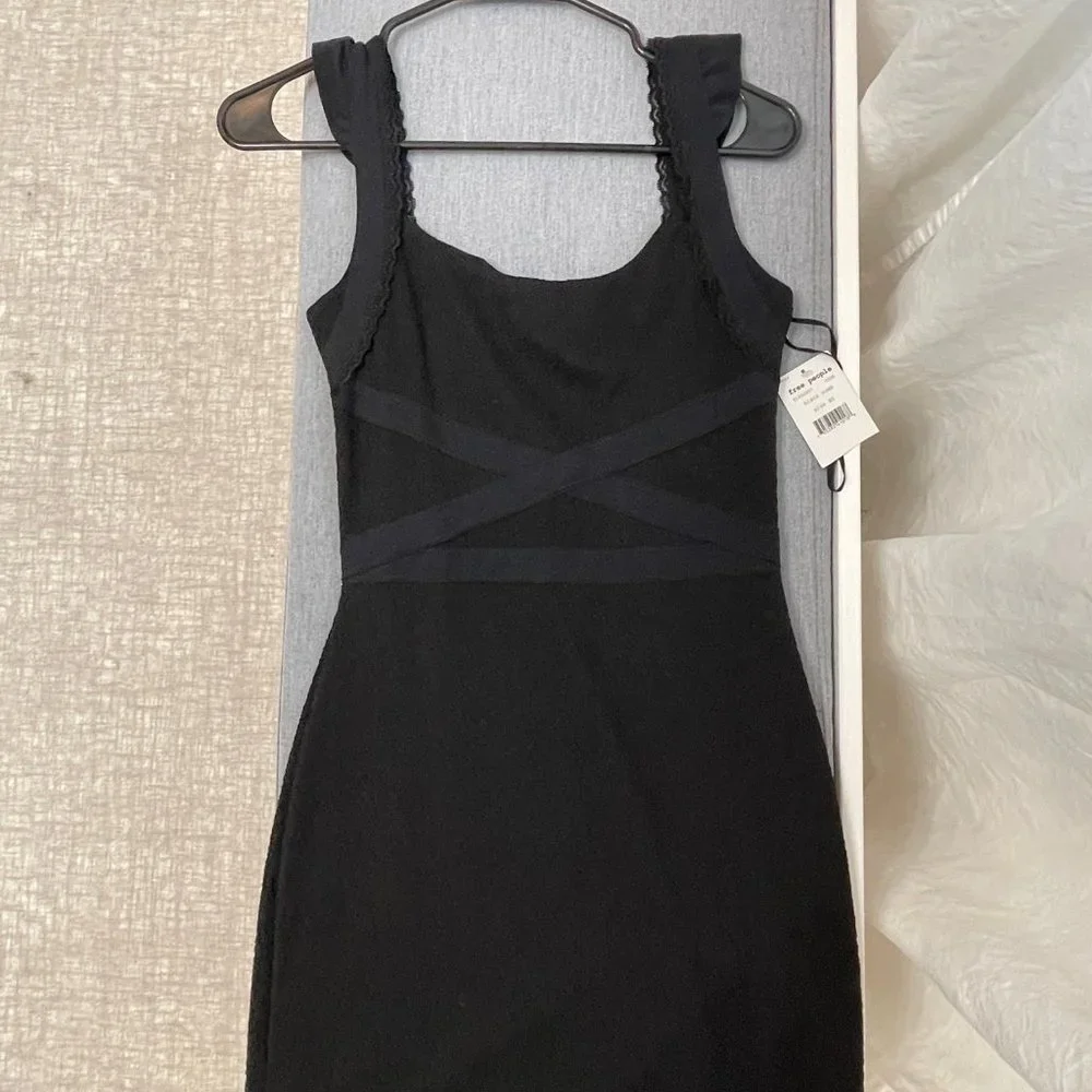 Free People Black Bodycon Dress XS - Picture 1 of 2